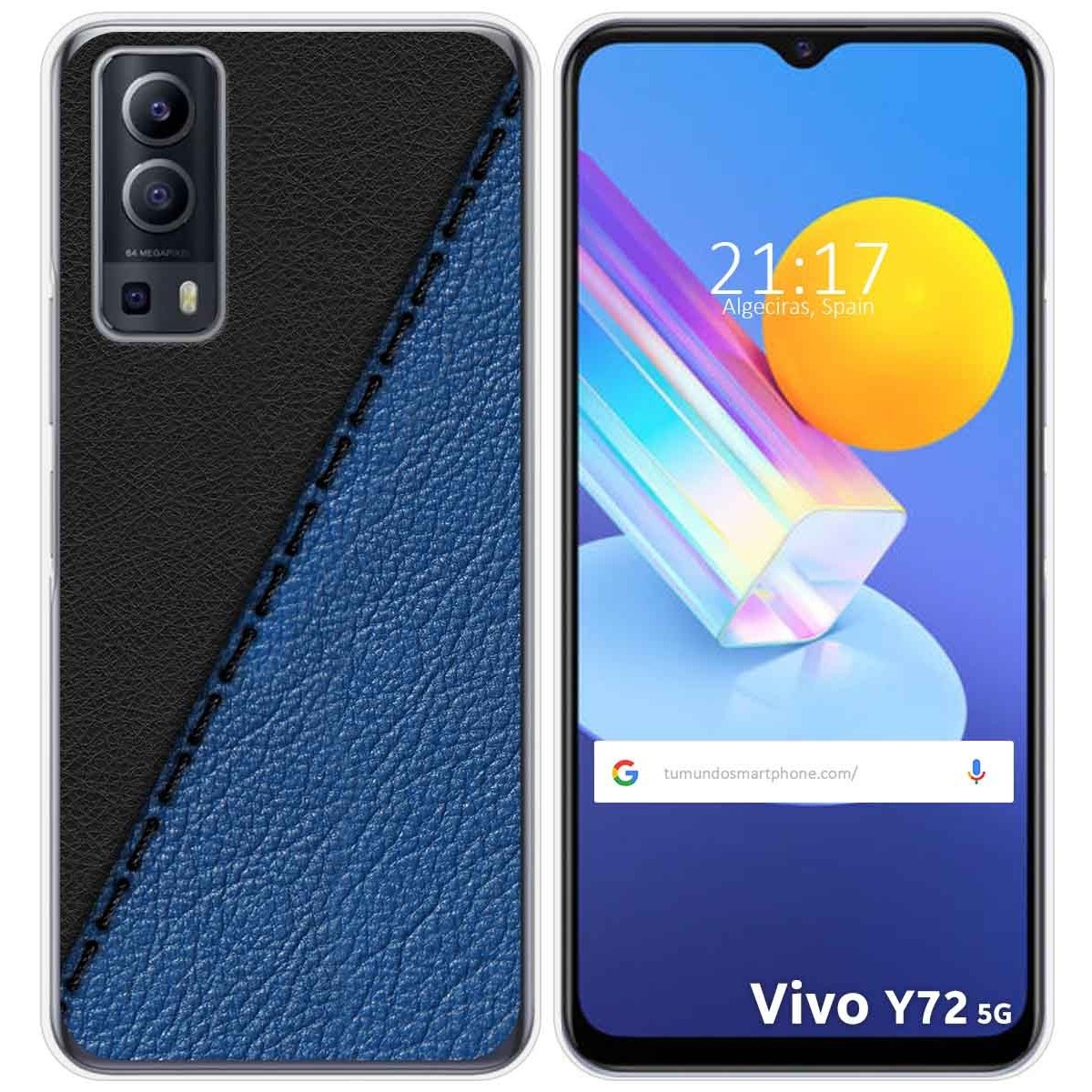 Funda Gel Tpu para Vivo Y52 5G / Y72 5G diseño Cuero 02 Dibujos