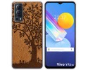 Funda Gel Tpu para Vivo Y52 5G / Y72 5G diseño Cuero 03 Dibujos