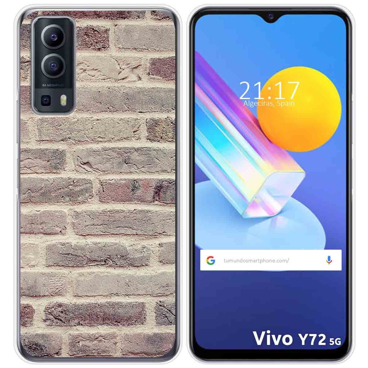 Funda Gel Tpu para Vivo Y52 5G / Y72 5G diseño Ladrillo 01 Dibujos
