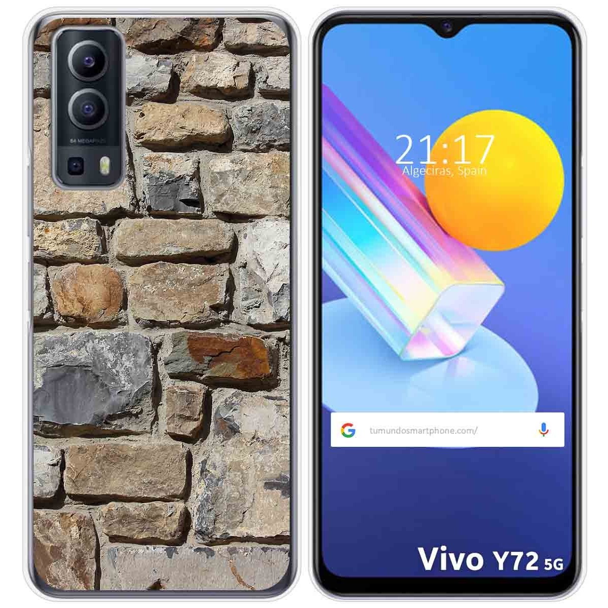 Funda Gel Tpu para Vivo Y52 5G / Y72 5G diseño Ladrillo 03 Dibujos