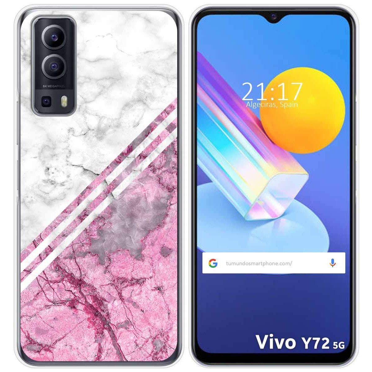 Funda Gel Tpu para Vivo Y52 5G / Y72 5G diseño Mármol 03 Dibujos