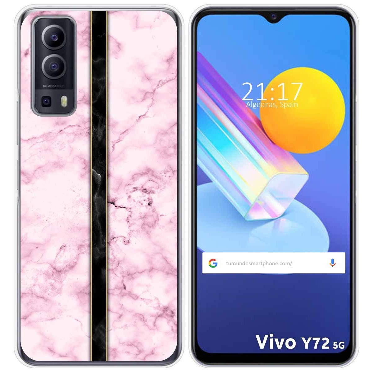 Funda Gel Tpu para Vivo Y52 5G / Y72 5G diseño Mármol 04 Dibujos