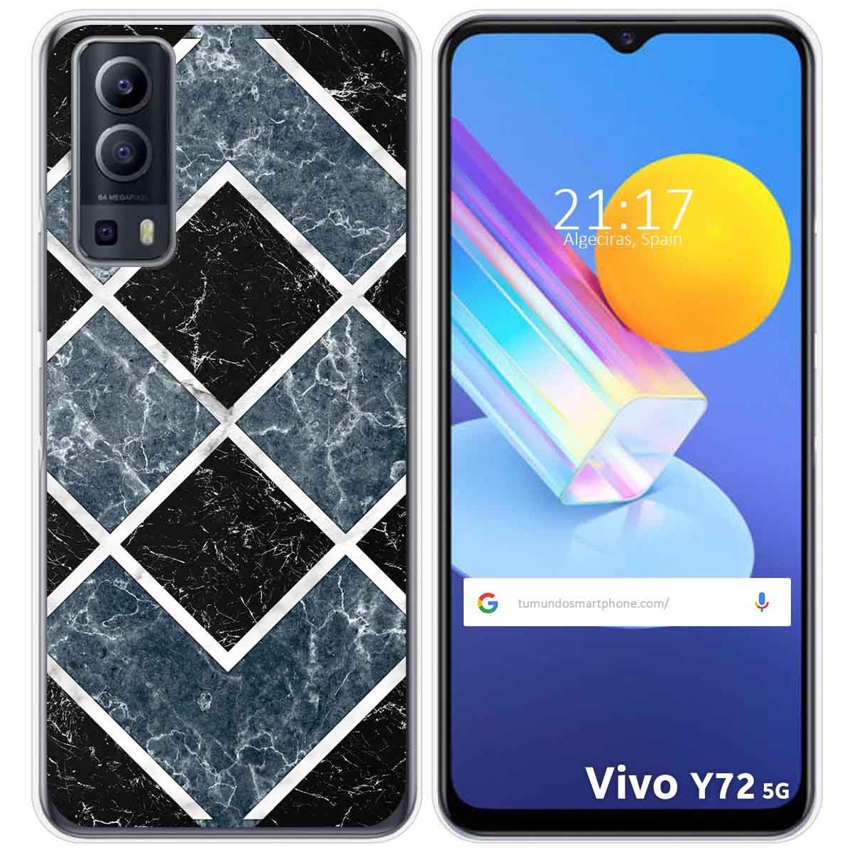 Funda Gel Tpu para Vivo Y52 5G / Y72 5G diseño Mármol 06 Dibujos