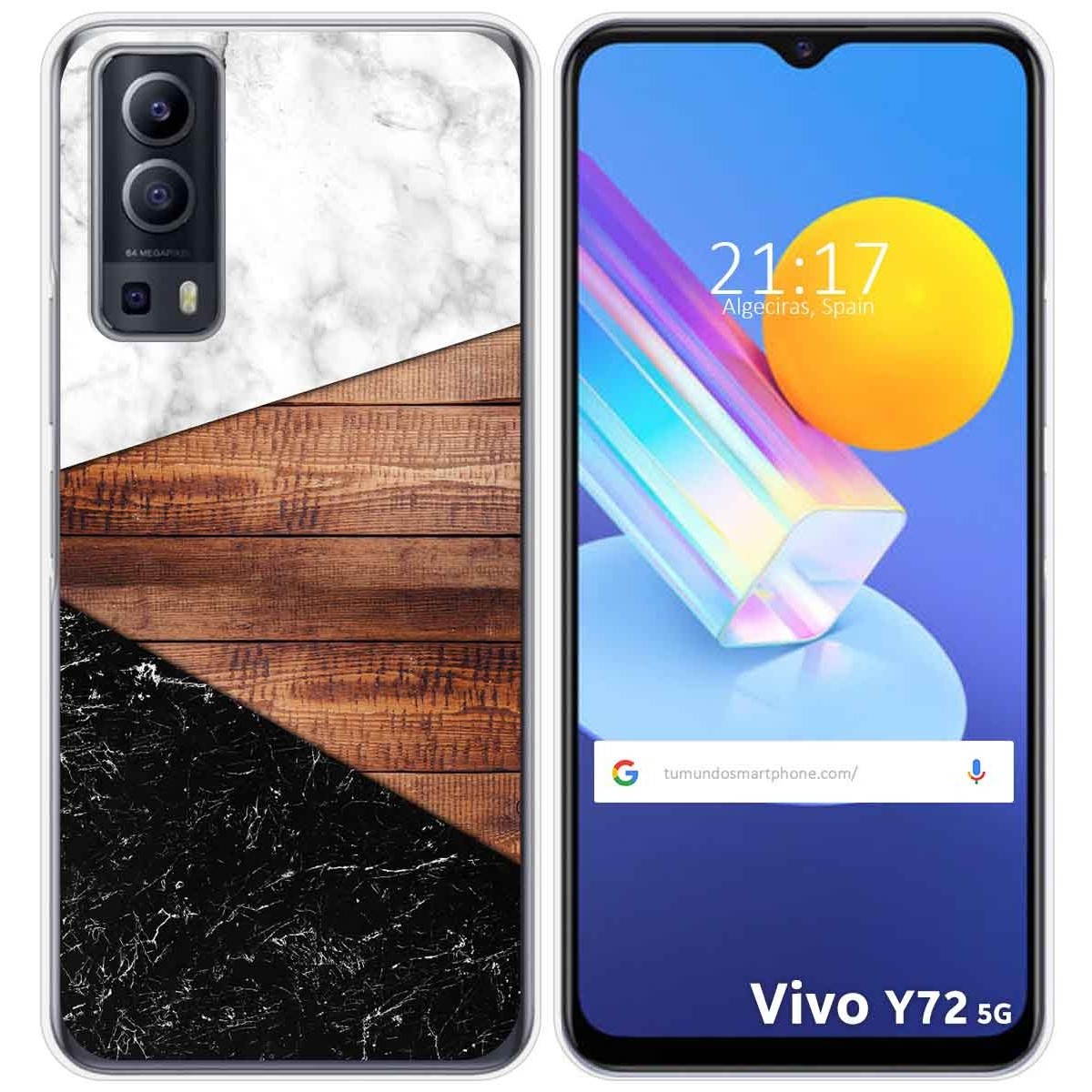Funda Gel Tpu para Vivo Y52 5G / Y72 5G diseño Mármol 11 Dibujos