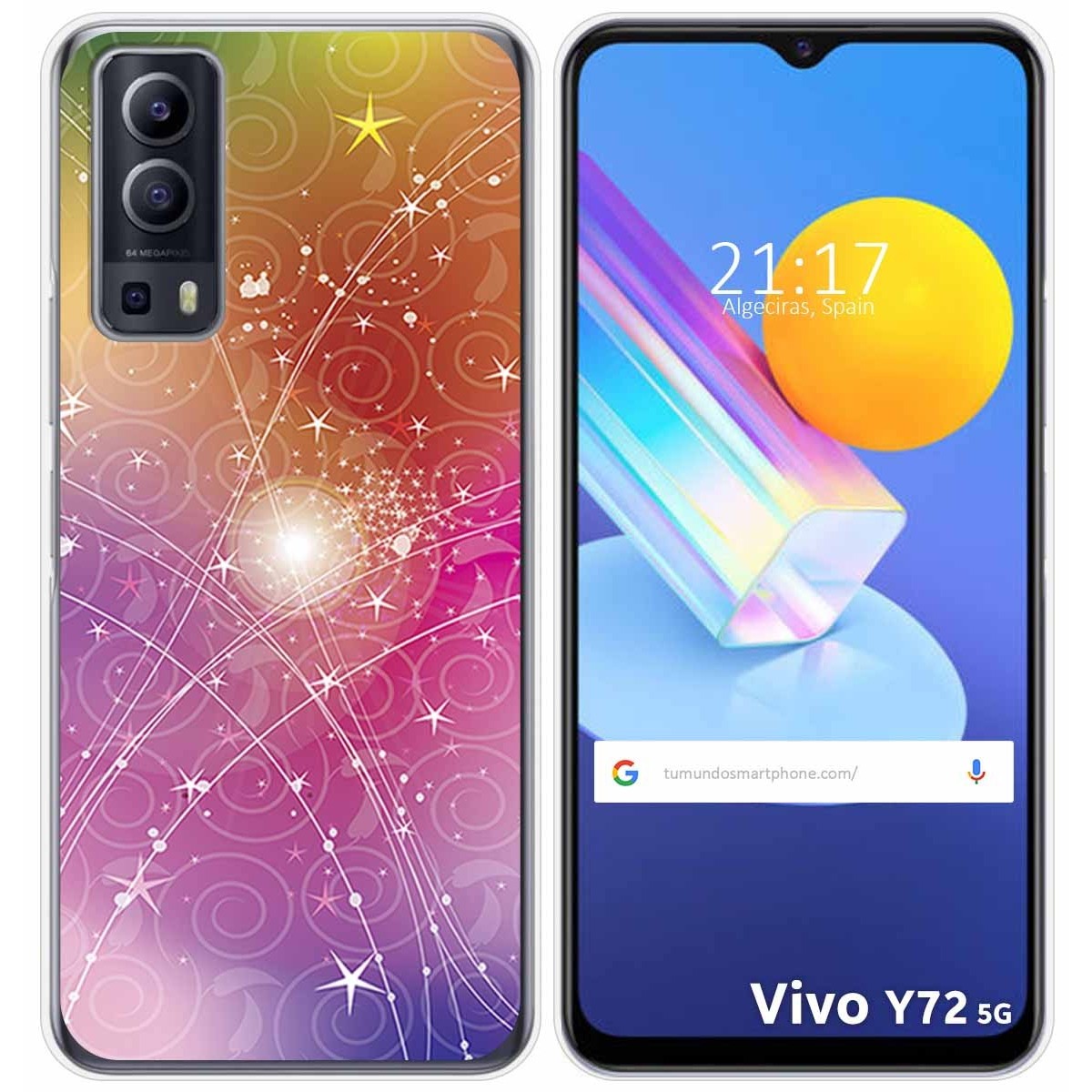 Funda Gel Tpu para Vivo Y52 5G / Y72 5G diseño Abstracto Dibujos