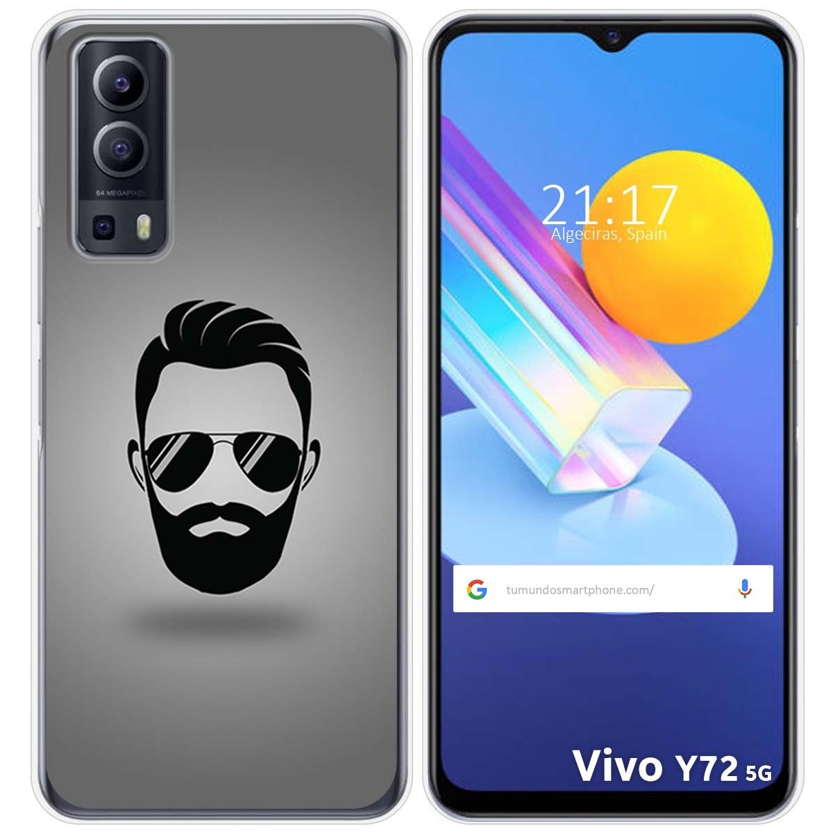Funda Gel Tpu para Vivo Y52 5G / Y72 5G diseño Barba Dibujos