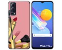 Funda Gel Tpu para Vivo Y52 5G / Y72 5G diseño Brochas Dibujos