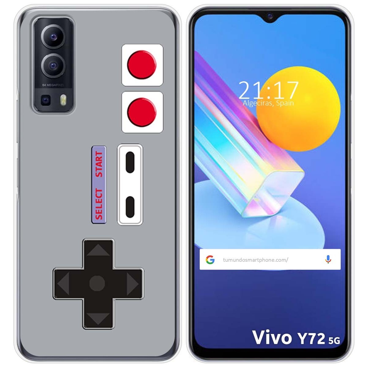 Funda Gel Tpu para Vivo Y52 5G / Y72 5G diseño Consola Dibujos