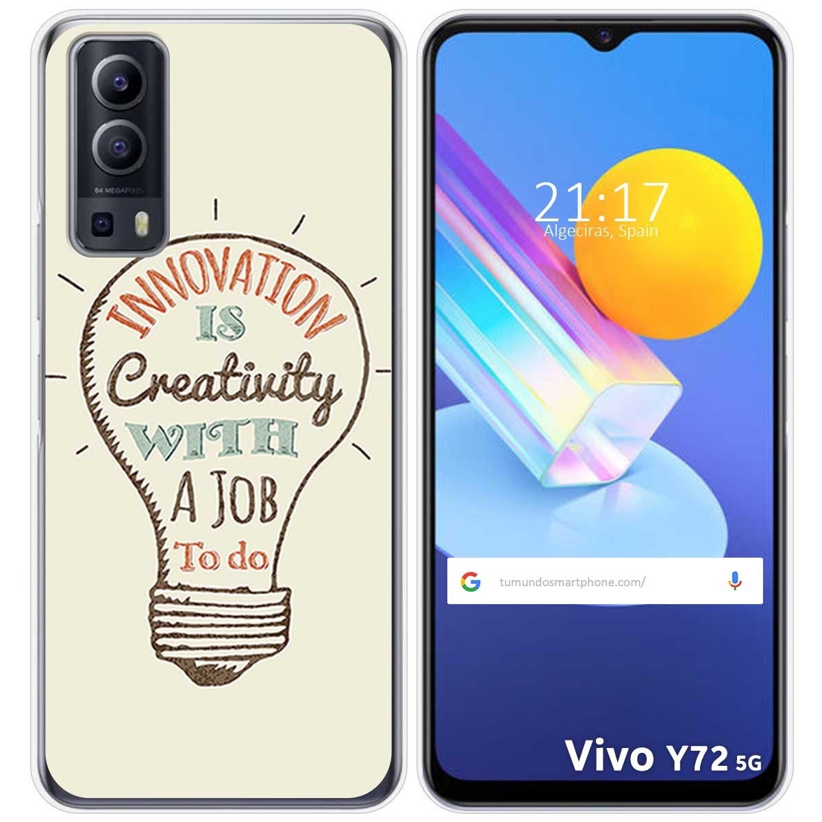 Funda Gel Tpu para Vivo Y52 5G / Y72 5G diseño Creativity Dibujos