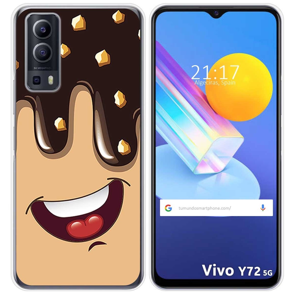 Funda Gel Tpu para Vivo Y52 5G / Y72 5G diseño Helado Chocolate Dibujos