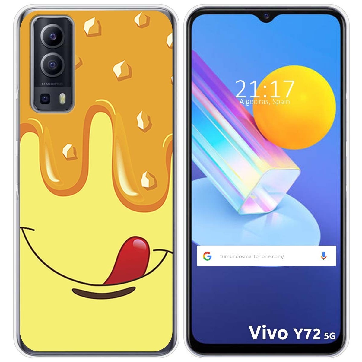 Funda Gel Tpu para Vivo Y52 5G / Y72 5G diseño Helado Vainilla Dibujos