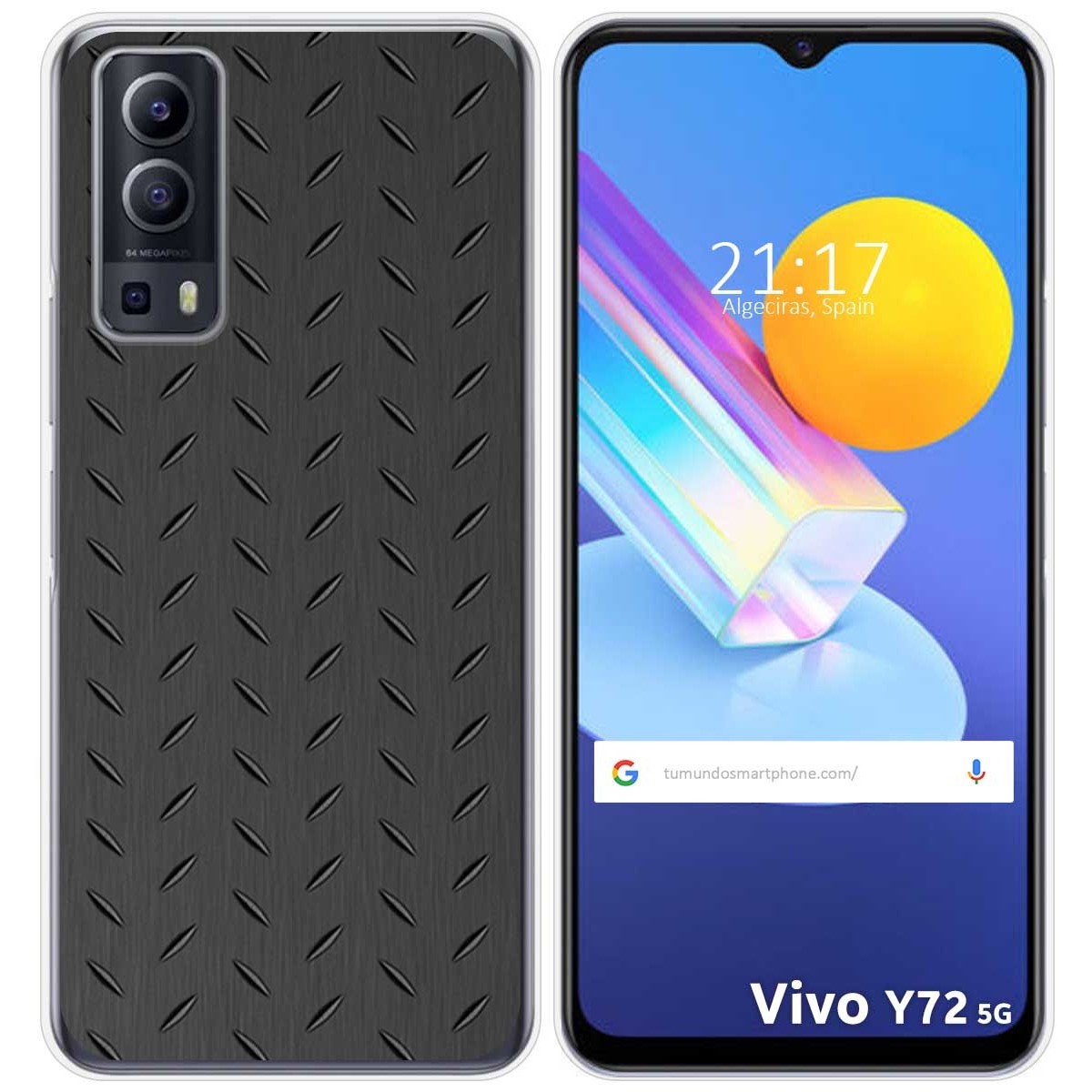 Funda Gel Tpu para Vivo Y52 5G / Y72 5G diseño Metal Dibujos