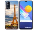 Funda Gel Tpu para Vivo Y52 5G / Y72 5G diseño Paris Dibujos