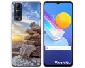 Funda Gel Tpu para Vivo Y52 5G / Y72 5G diseño Sunset Dibujos
