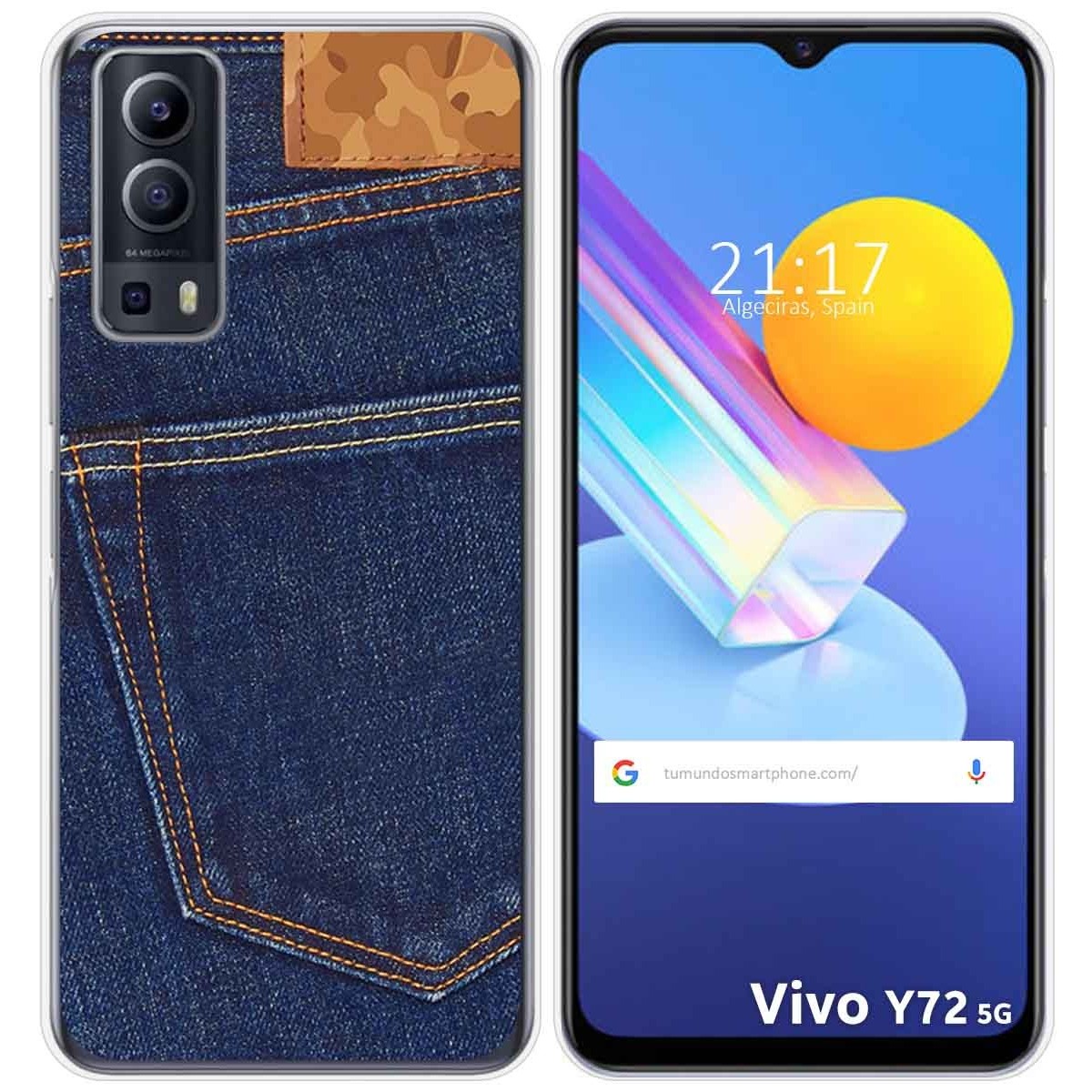 Funda Gel Tpu para Vivo Y52 5G / Y72 5G diseño Vaquero Dibujos