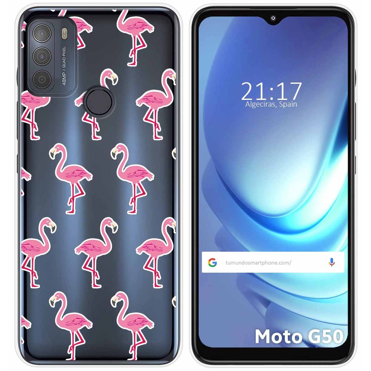 Funda Gel Transparente para Motorola Moto G50 5G diseño Flamenco Dibujos