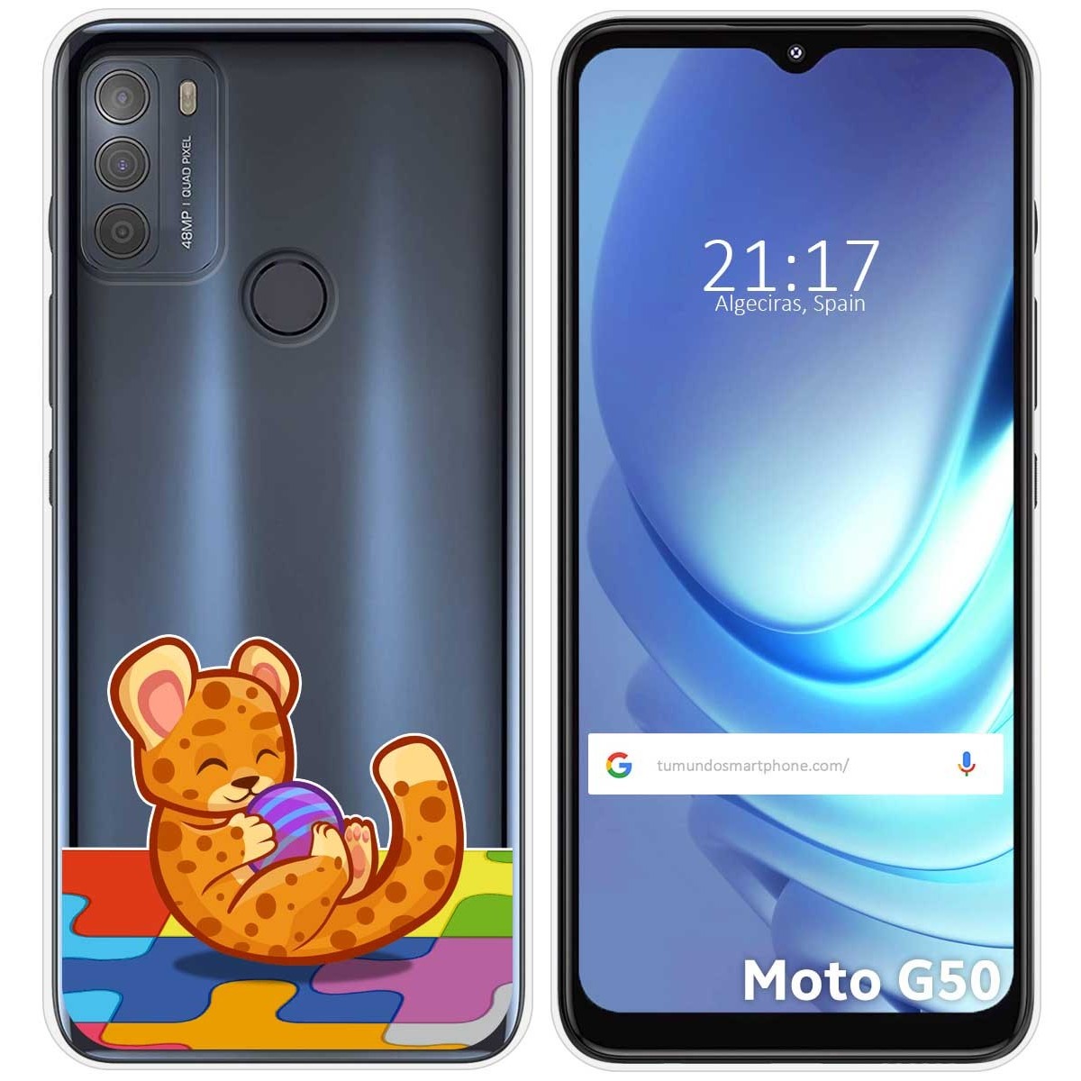 Funda Gel Transparente para Motorola Moto G50 5G diseño Leopardo Dibujos