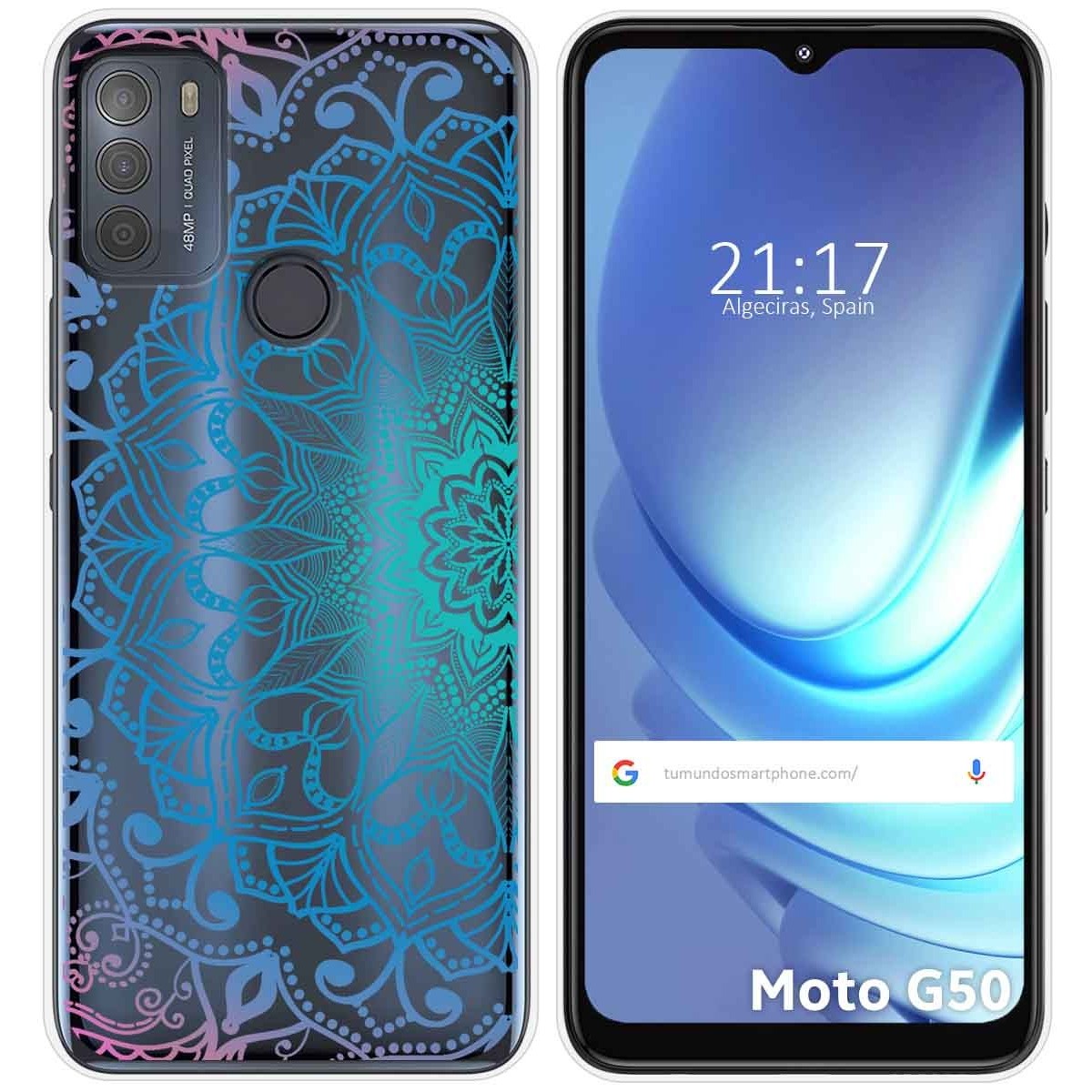 Funda Gel Transparente para Motorola Moto G50 5G diseño Mandala Dibujos