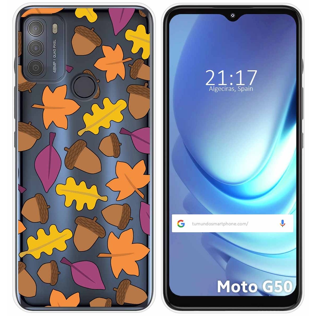 Funda Gel Transparente para Motorola Moto G50 5G diseño Otoño Dibujos