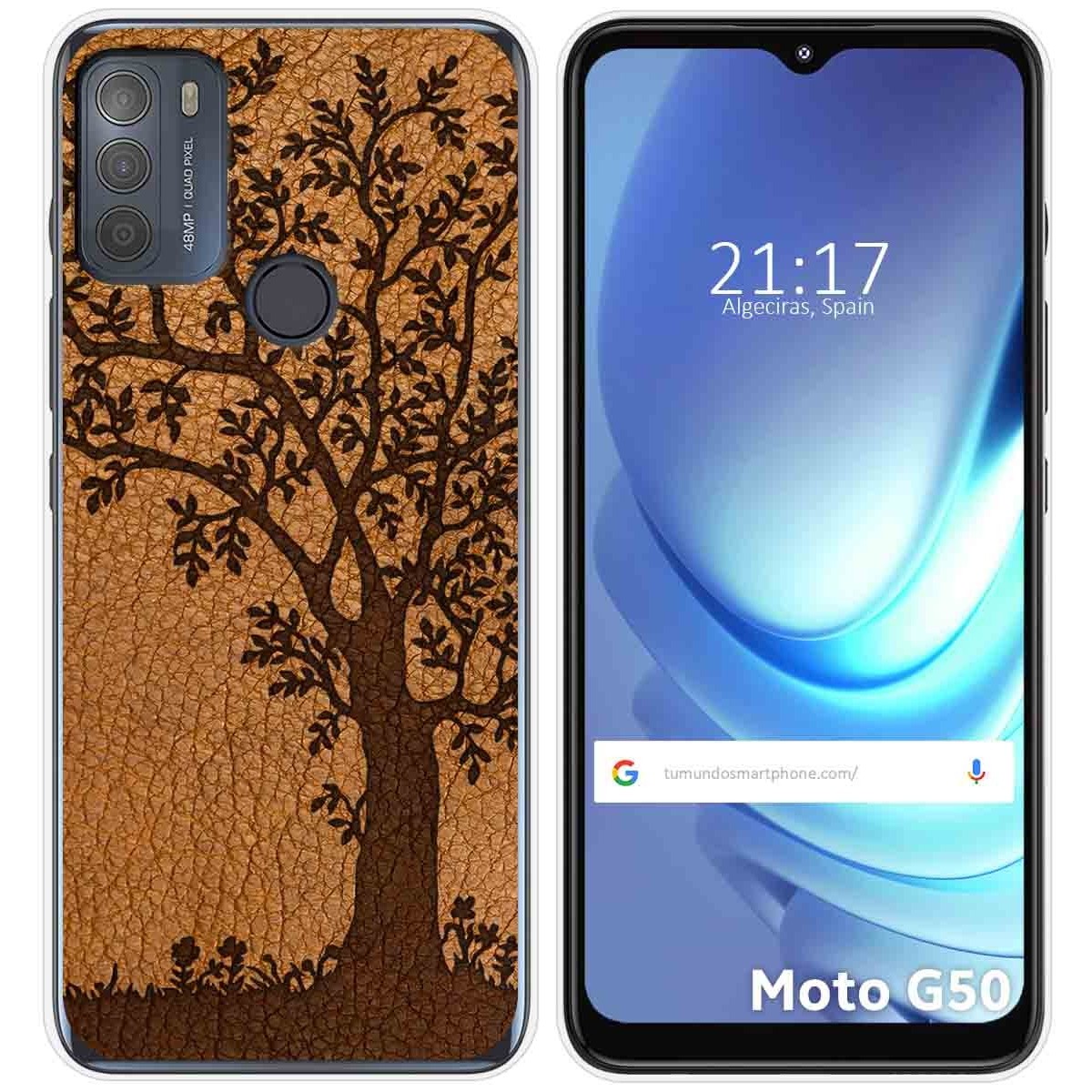 Funda Gel Tpu para Motorola Moto G50 5G diseño Cuero 03 Dibujos
