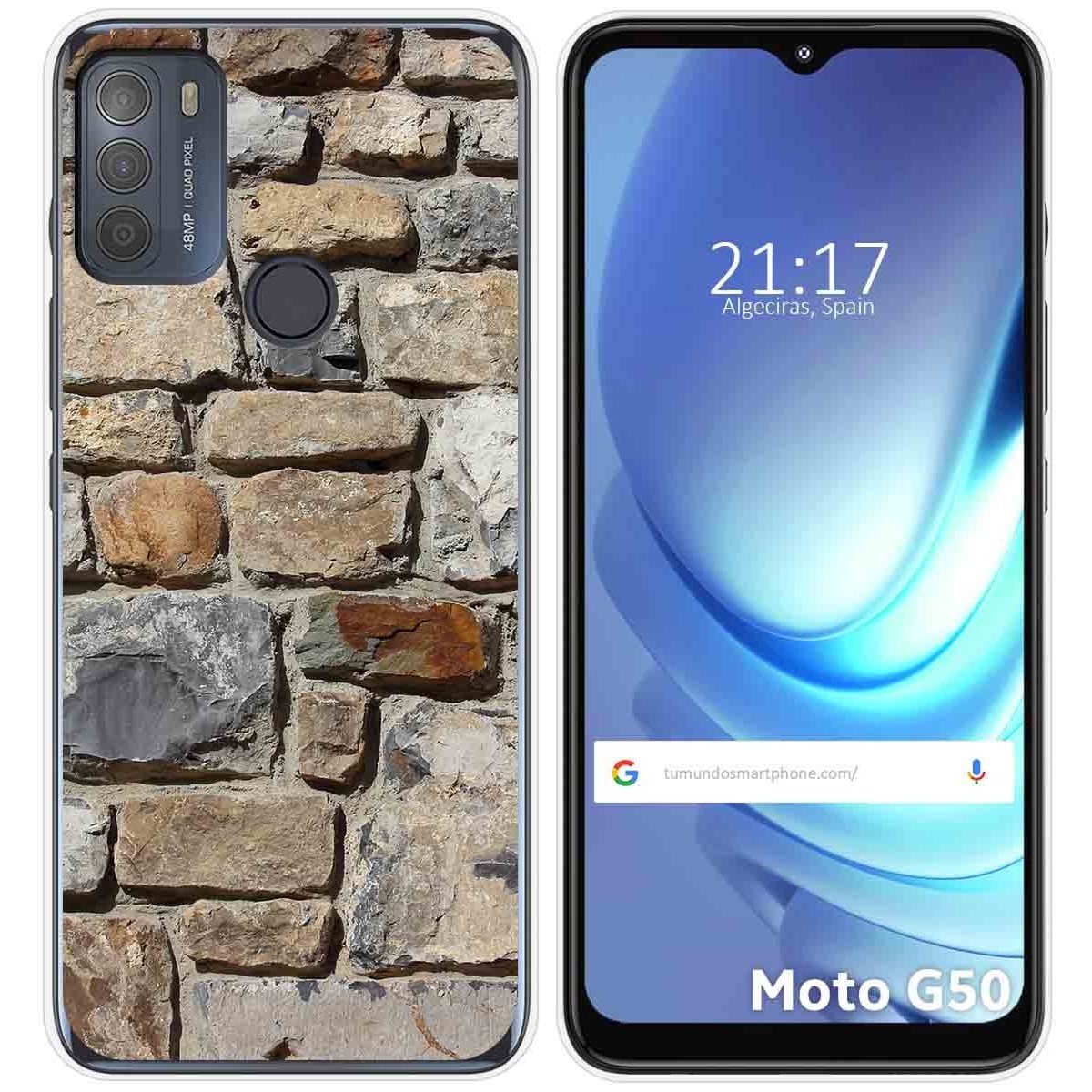 Funda Gel Tpu para Motorola Moto G50 5G diseño Ladrillo 03 Dibujos