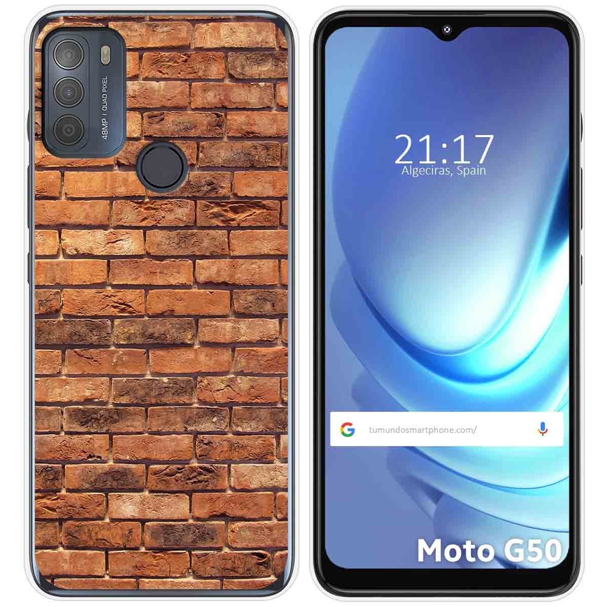 Funda Gel Tpu para Motorola Moto G50 5G diseño Ladrillo 04 Dibujos