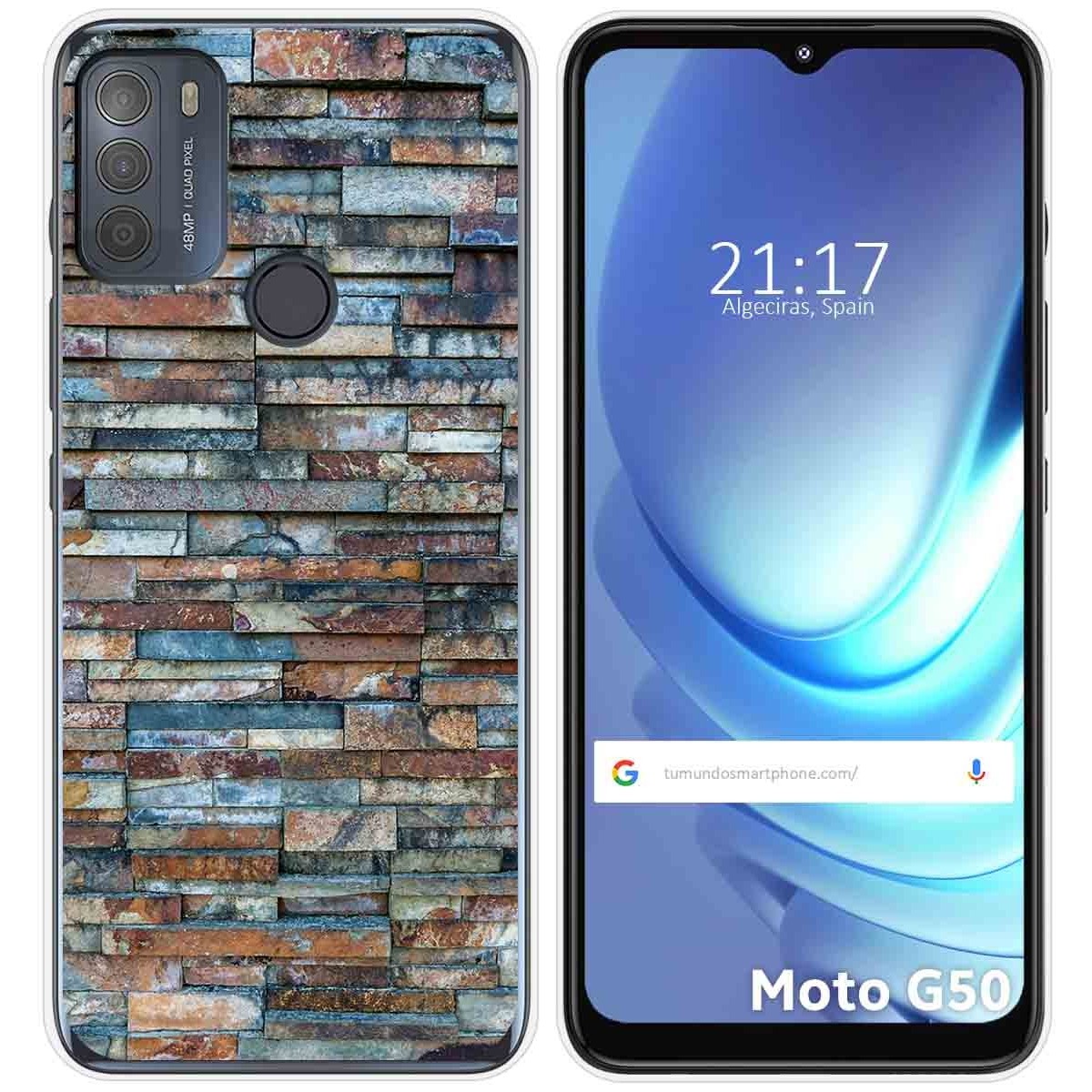 Funda Gel Tpu para Motorola Moto G50 5G diseño Ladrillo 05 Dibujos