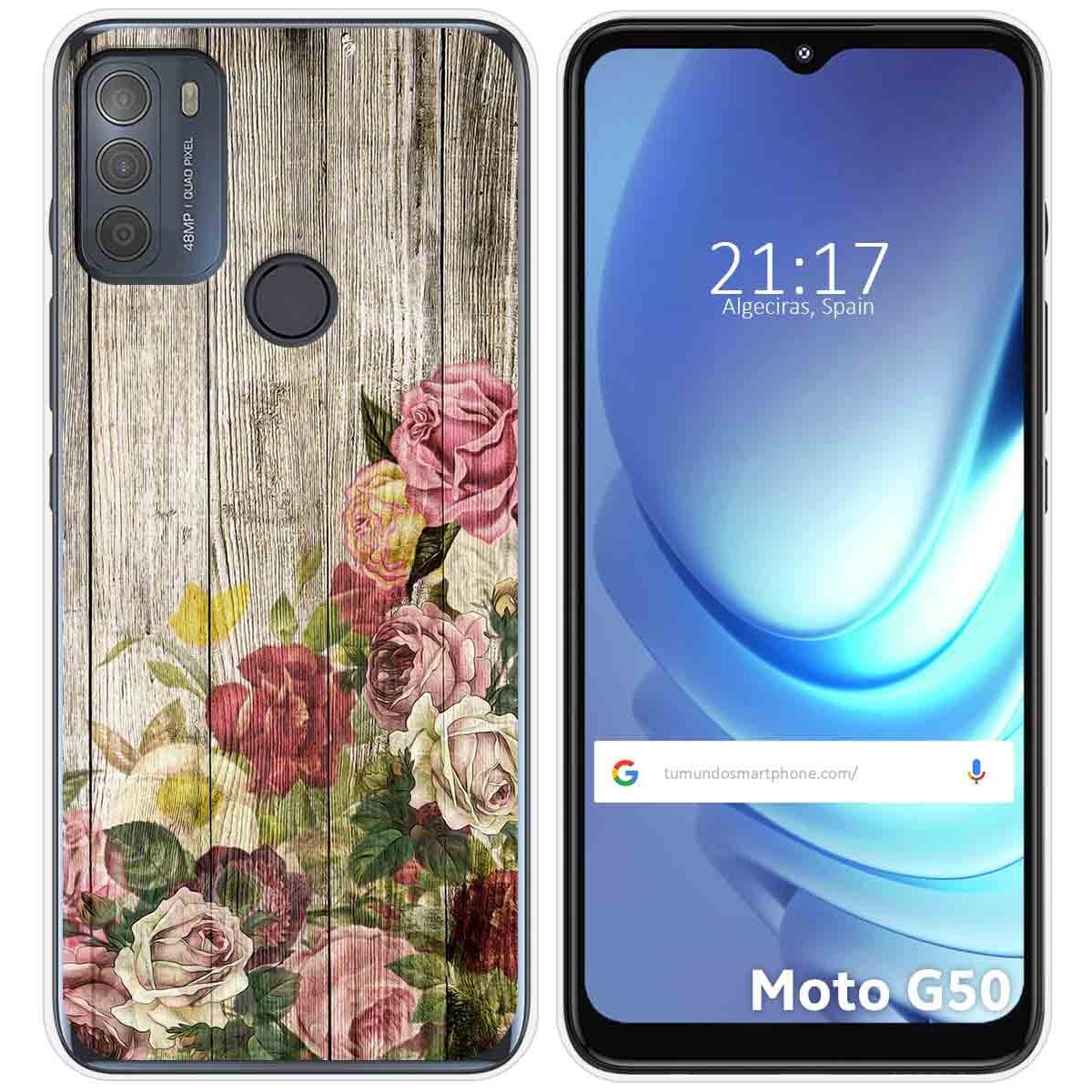Funda Gel Tpu para Motorola Moto G50 5G diseño Madera 08 Dibujos