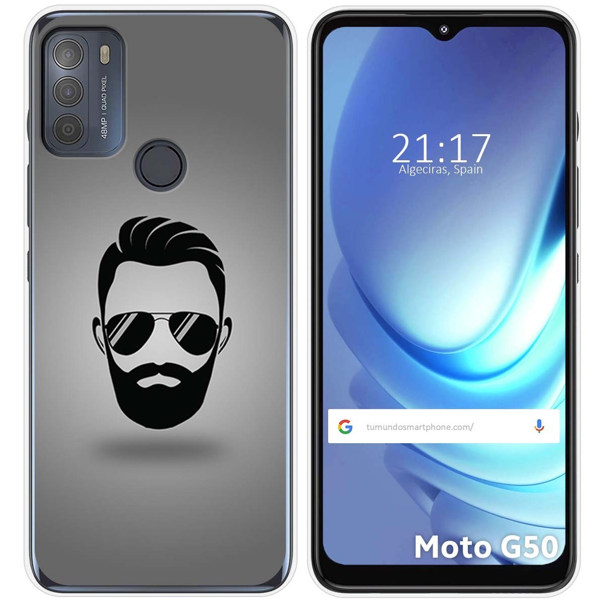 Funda Gel Tpu para Motorola Moto G50 5G diseño Barba Dibujos