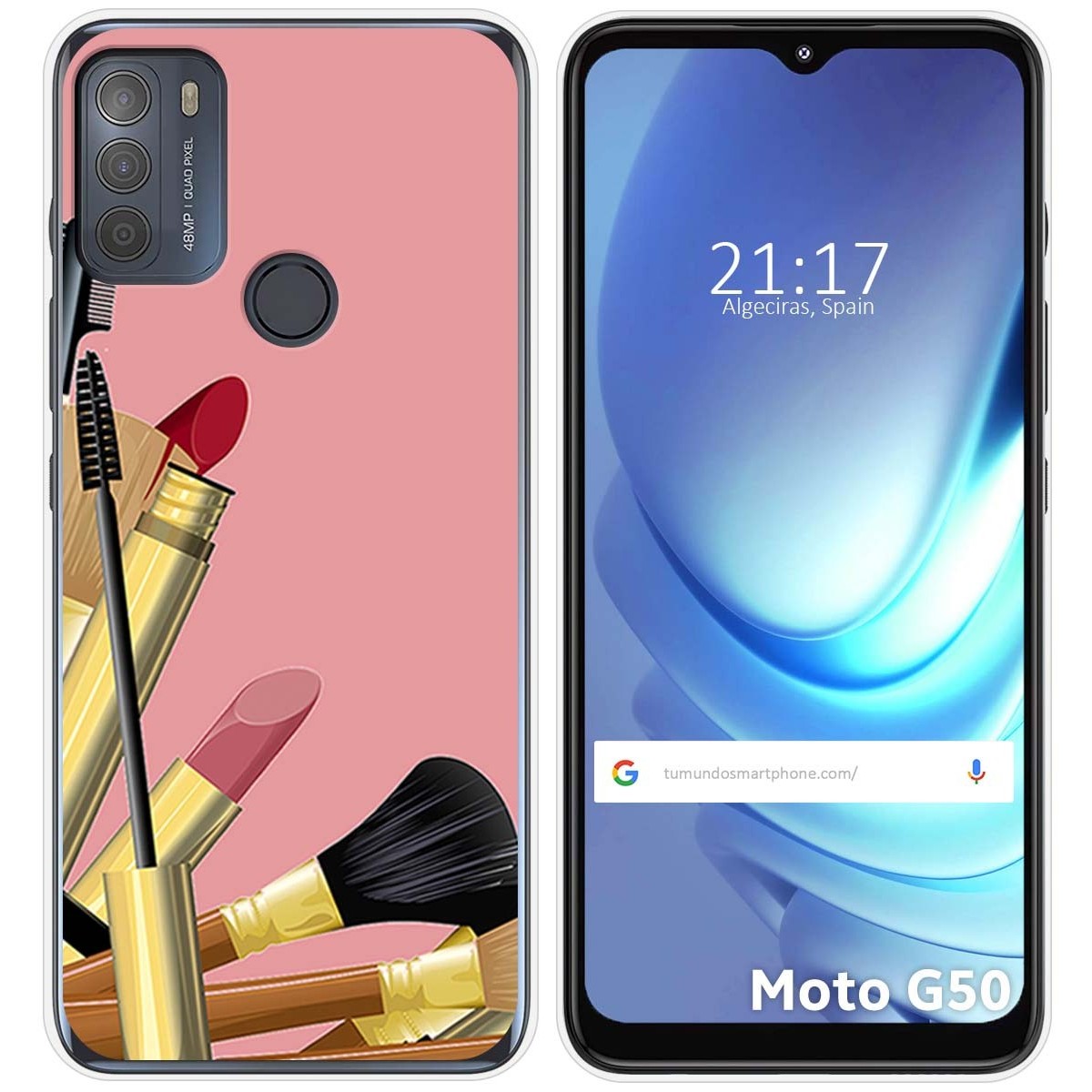 Funda Gel Tpu para Motorola Moto G50 5G diseño Brochas Dibujos