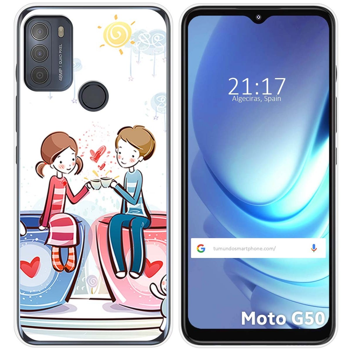 Funda Gel Tpu para Motorola Moto G50 5G diseño Café Dibujos