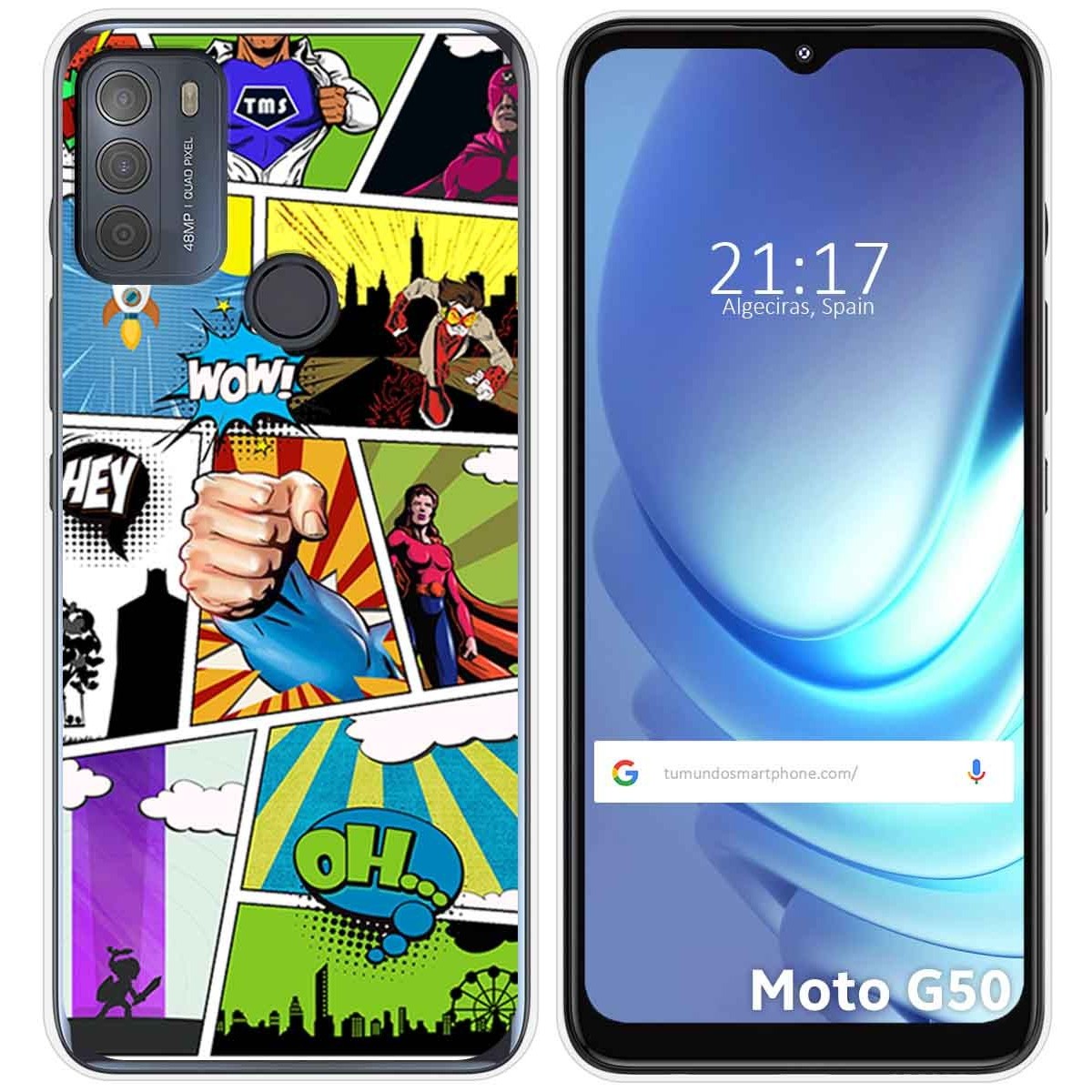 Funda Gel Tpu para Motorola Moto G50 5G diseño Comic Dibujos