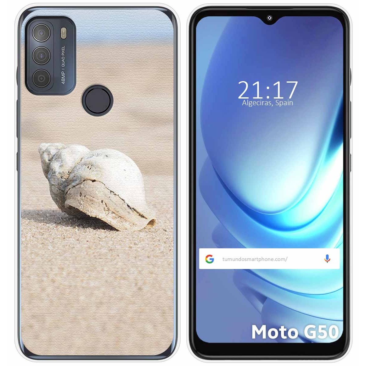 Funda Gel Tpu para Motorola Moto G50 5G diseño Concha Dibujos