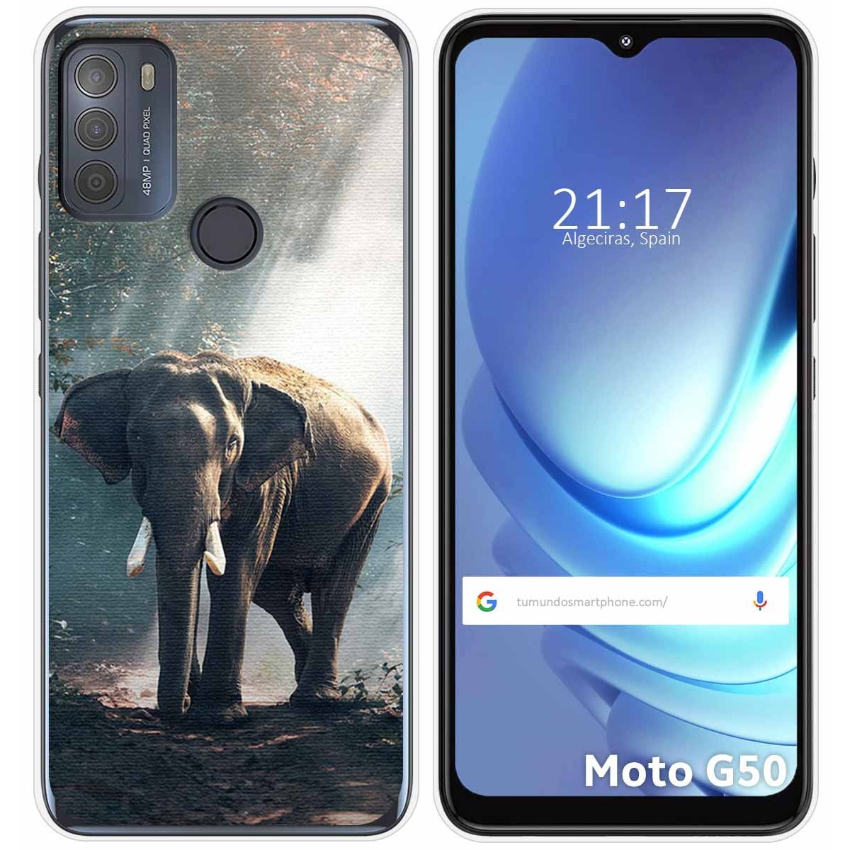 Funda Gel Tpu para Motorola Moto G50 5G diseño Elefante Dibujos
