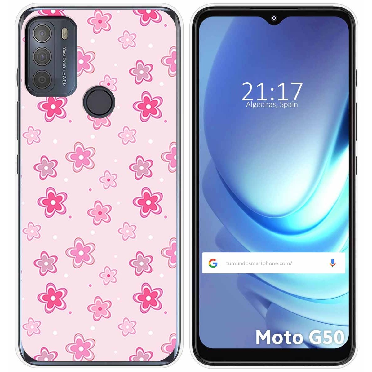 Funda Gel Tpu para Motorola Moto G50 5G diseño Flores Dibujos