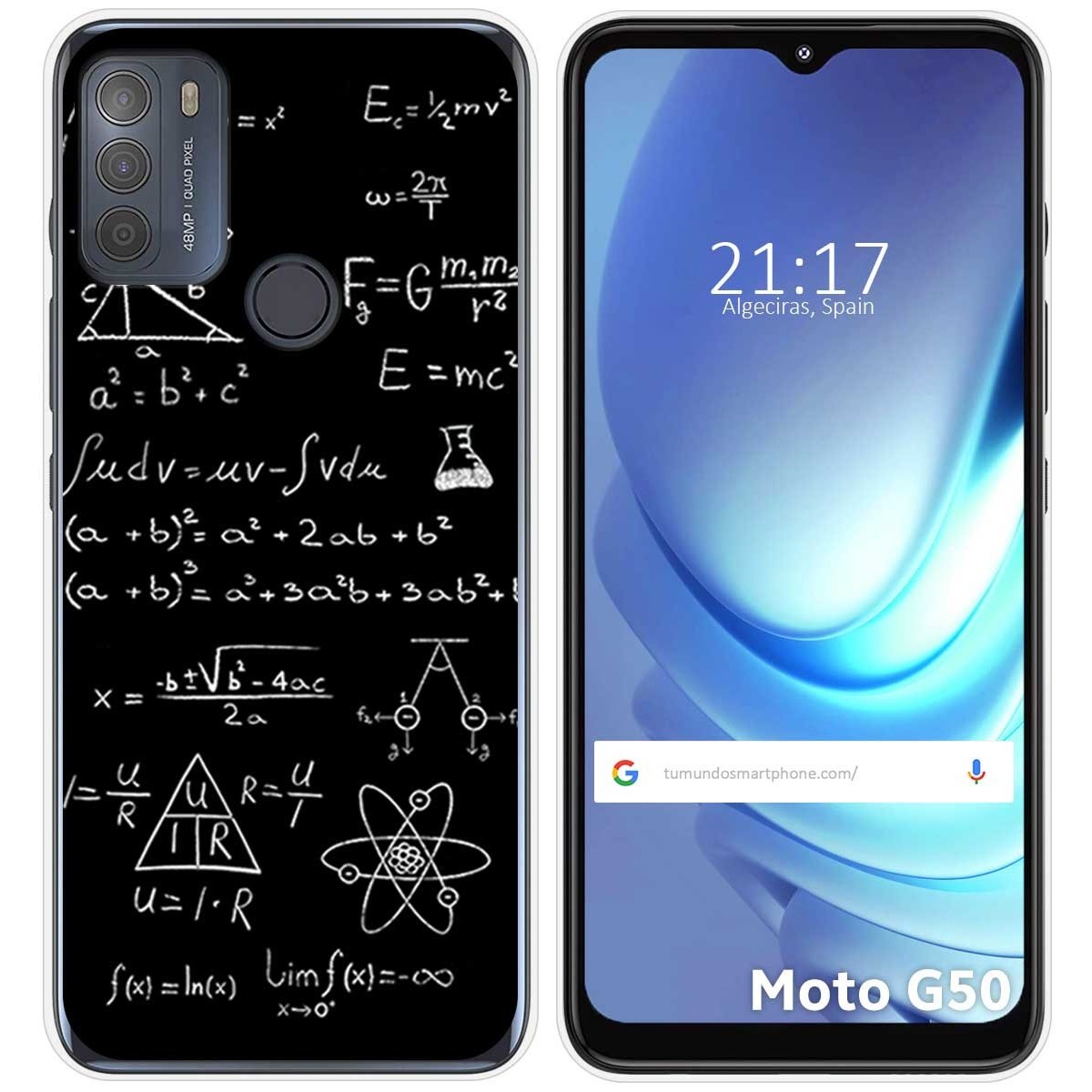 Funda Gel Tpu para Motorola Moto G50 5G diseño Formulas Dibujos