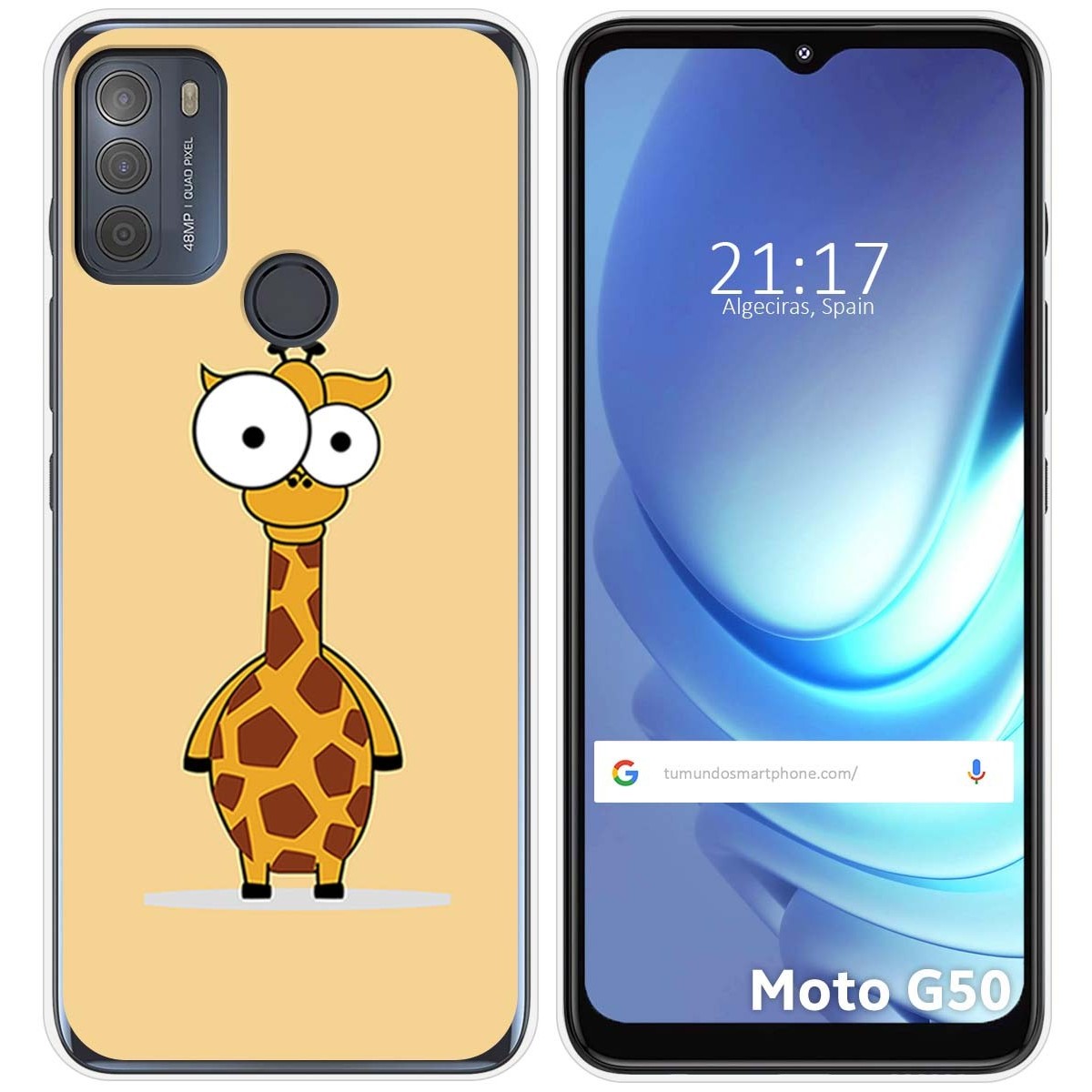 Funda Gel Tpu para Motorola Moto G50 5G diseño Jirafa Dibujos