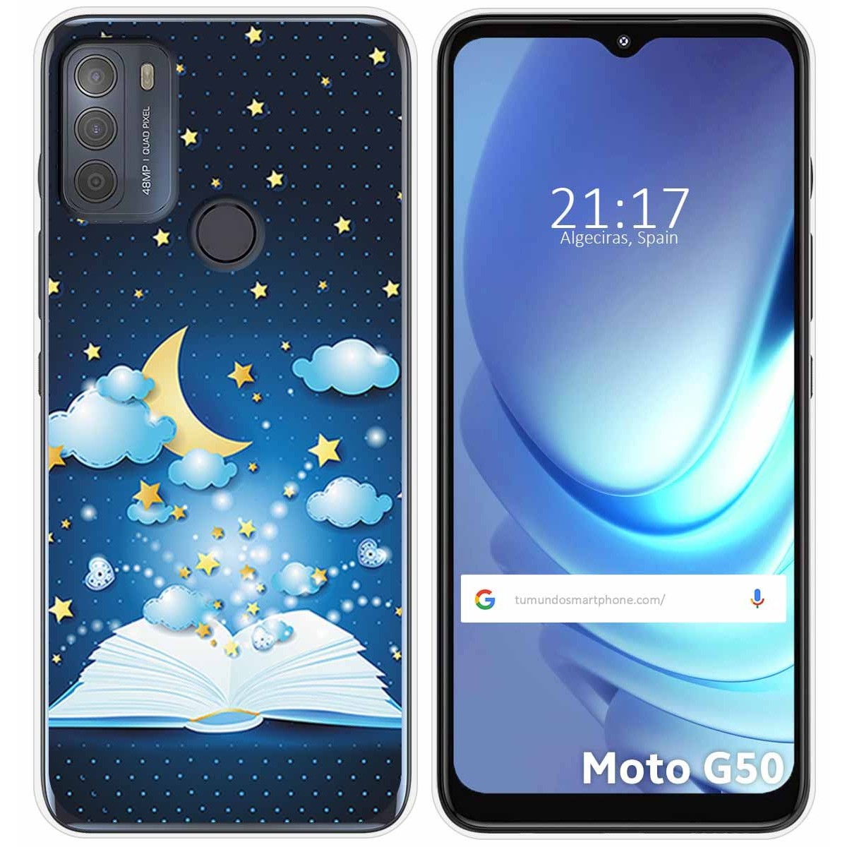 Funda Gel Tpu para Motorola Moto G50 5G diseño Libro Cuentos Dibujos