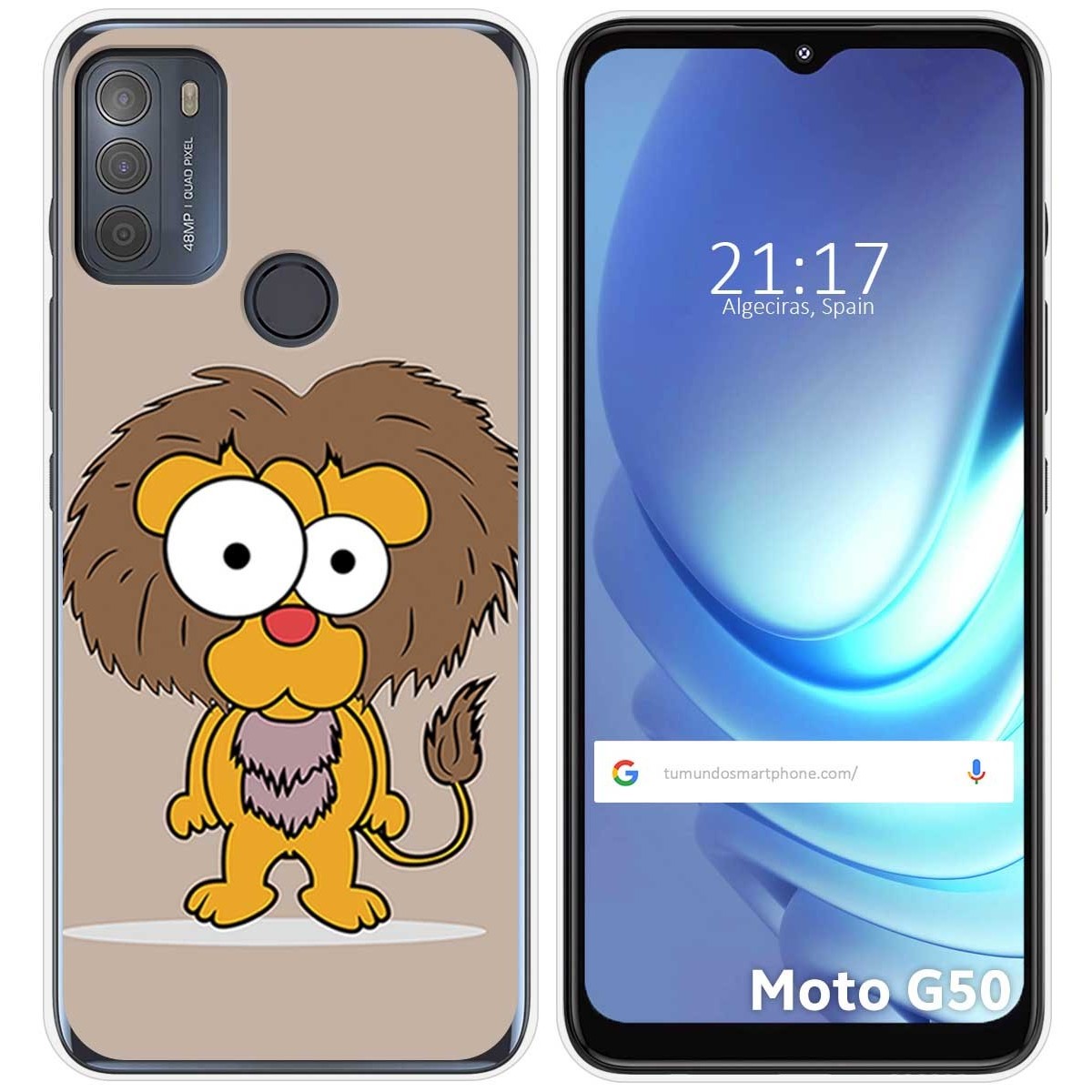 Funda Gel Tpu para Motorola Moto G50 5G diseño Leon Dibujos