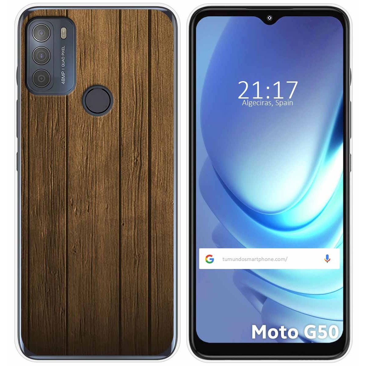 Funda Gel Tpu para Motorola Moto G50 5G diseño Madera Dibujos