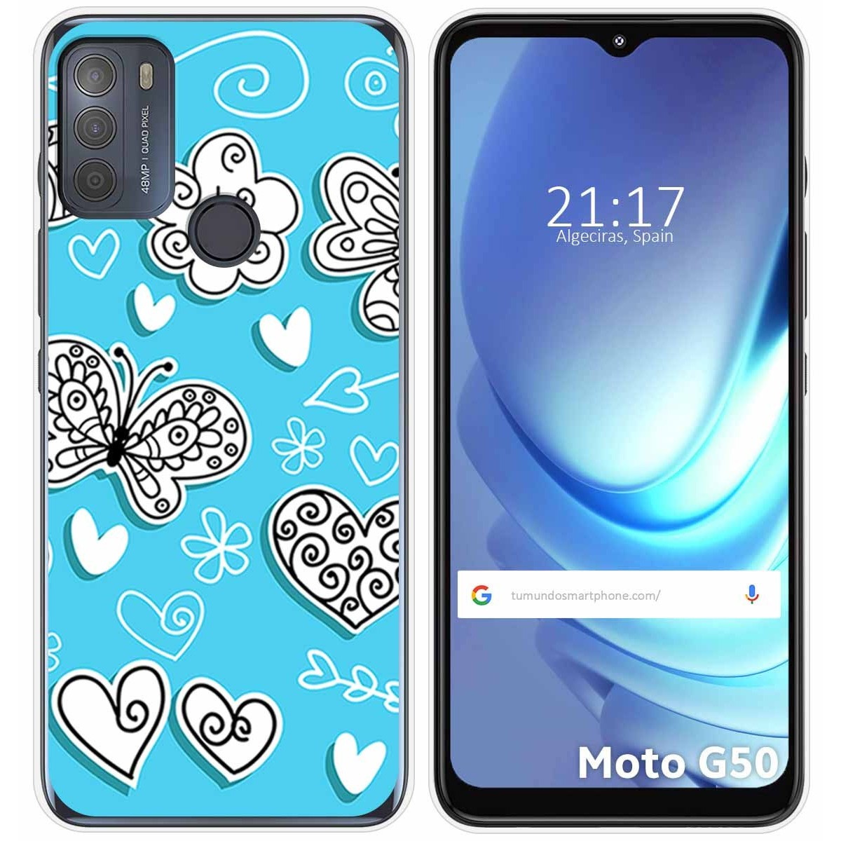 Funda Gel Tpu para Motorola Moto G50 5G diseño Mariposas Dibujos