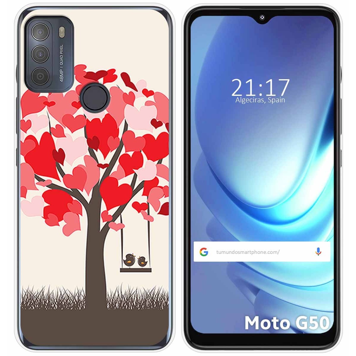 Funda Gel Tpu para Motorola Moto G50 5G diseño Pajaritos Dibujos