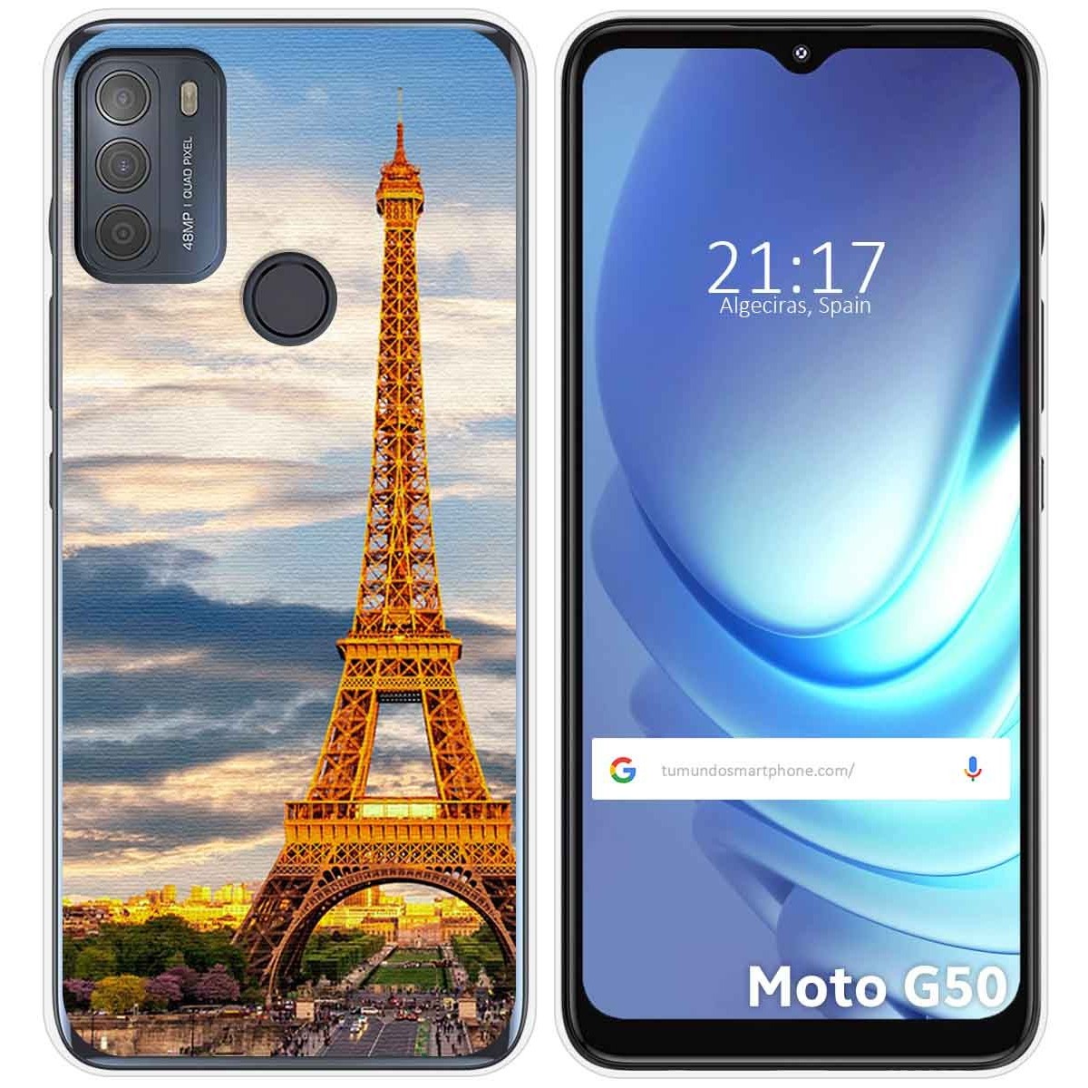 Funda Gel Tpu para Motorola Moto G50 5G diseño Paris Dibujos