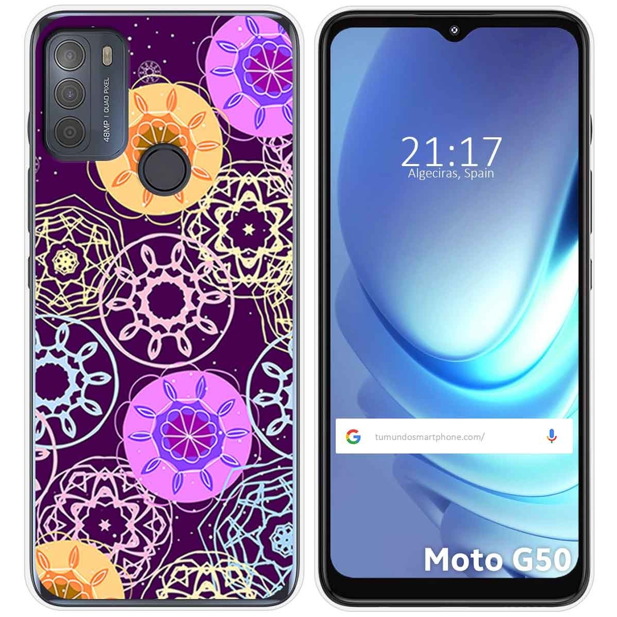 Funda Gel Tpu para Motorola Moto G50 5G diseño Radial Dibujos