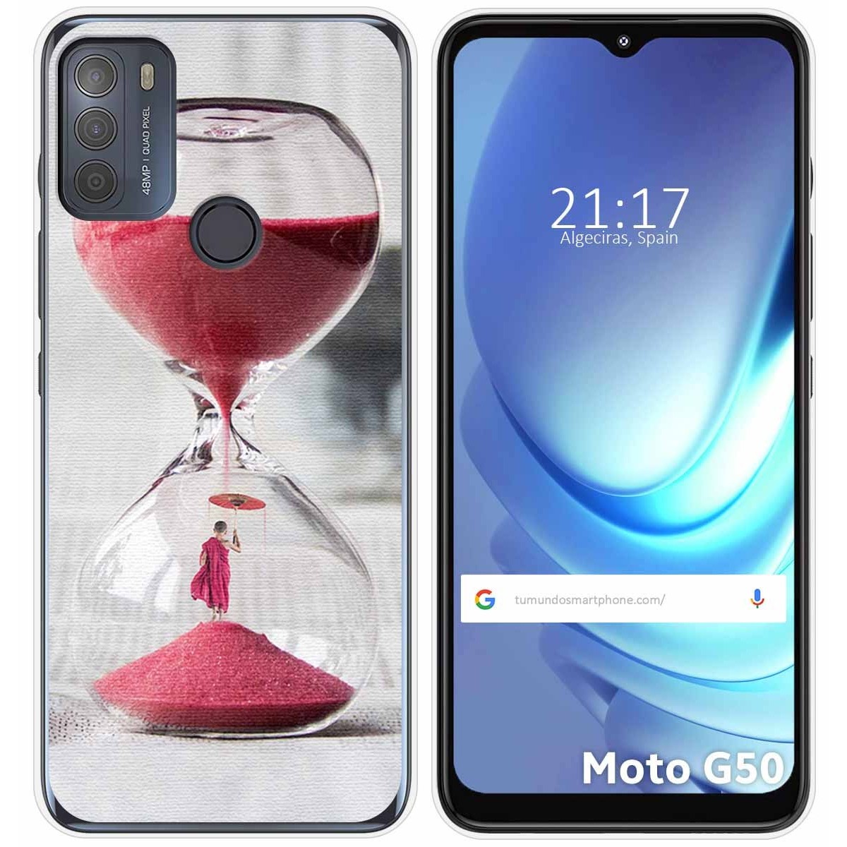 Funda Gel Tpu para Motorola Moto G50 5G diseño Reloj Dibujos