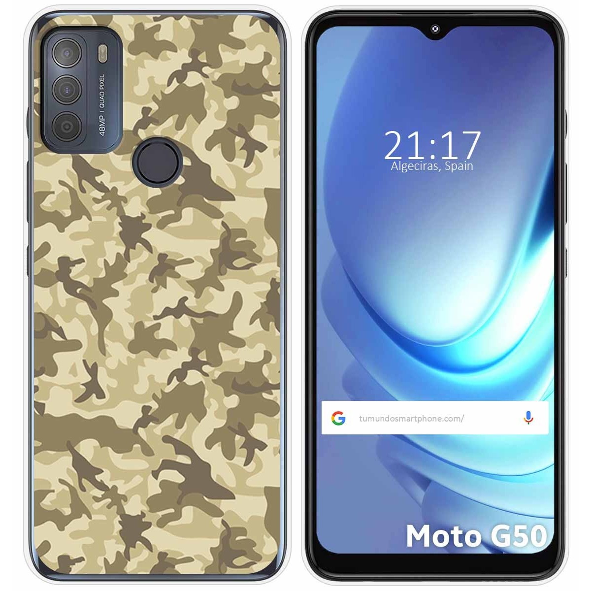 Funda Gel Tpu para Motorola Moto G50 5G diseño Sand Camuflaje Dibujos