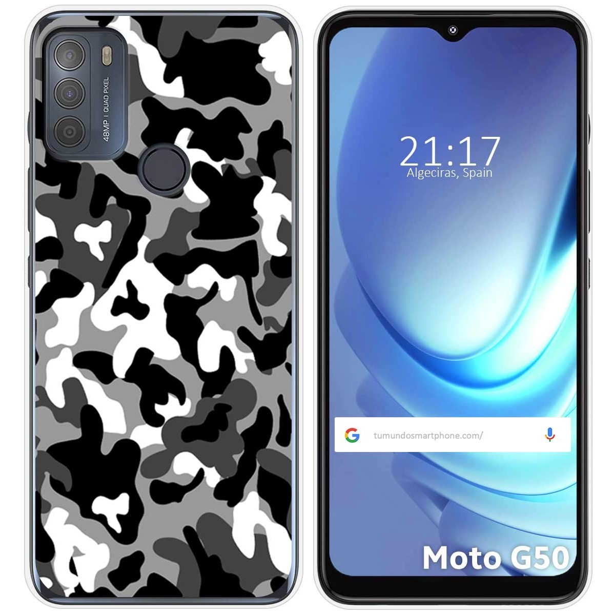 Funda Gel Tpu para Motorola Moto G50 5G diseño Snow Camuflaje Dibujos