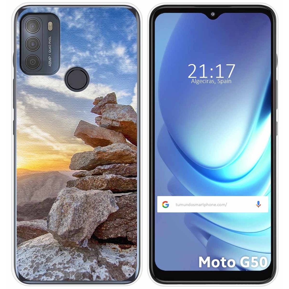 Funda Gel Tpu para Motorola Moto G50 5G diseño Sunset Dibujos