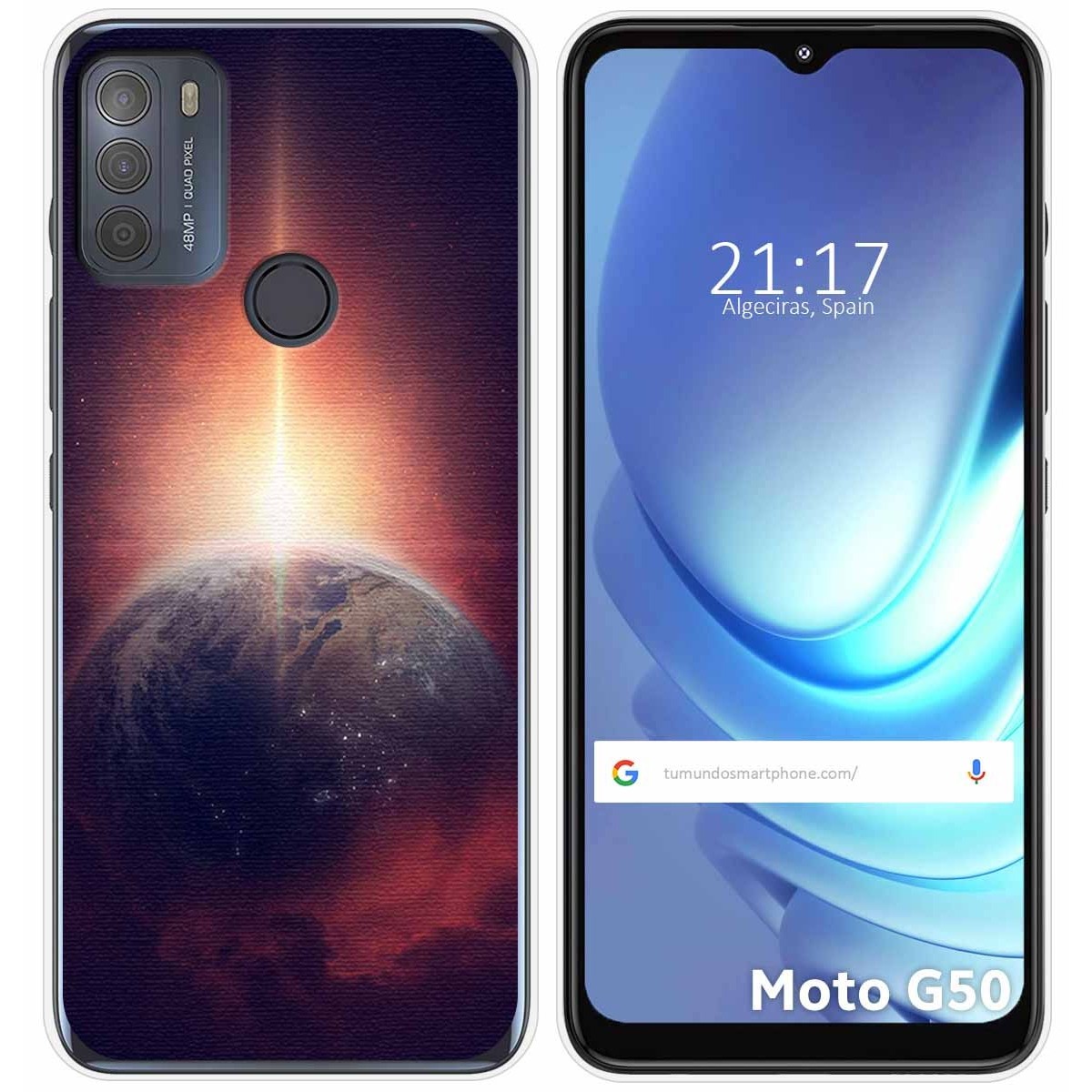 Funda Gel Tpu para Motorola Moto G50 5G diseño Tierra Dibujos