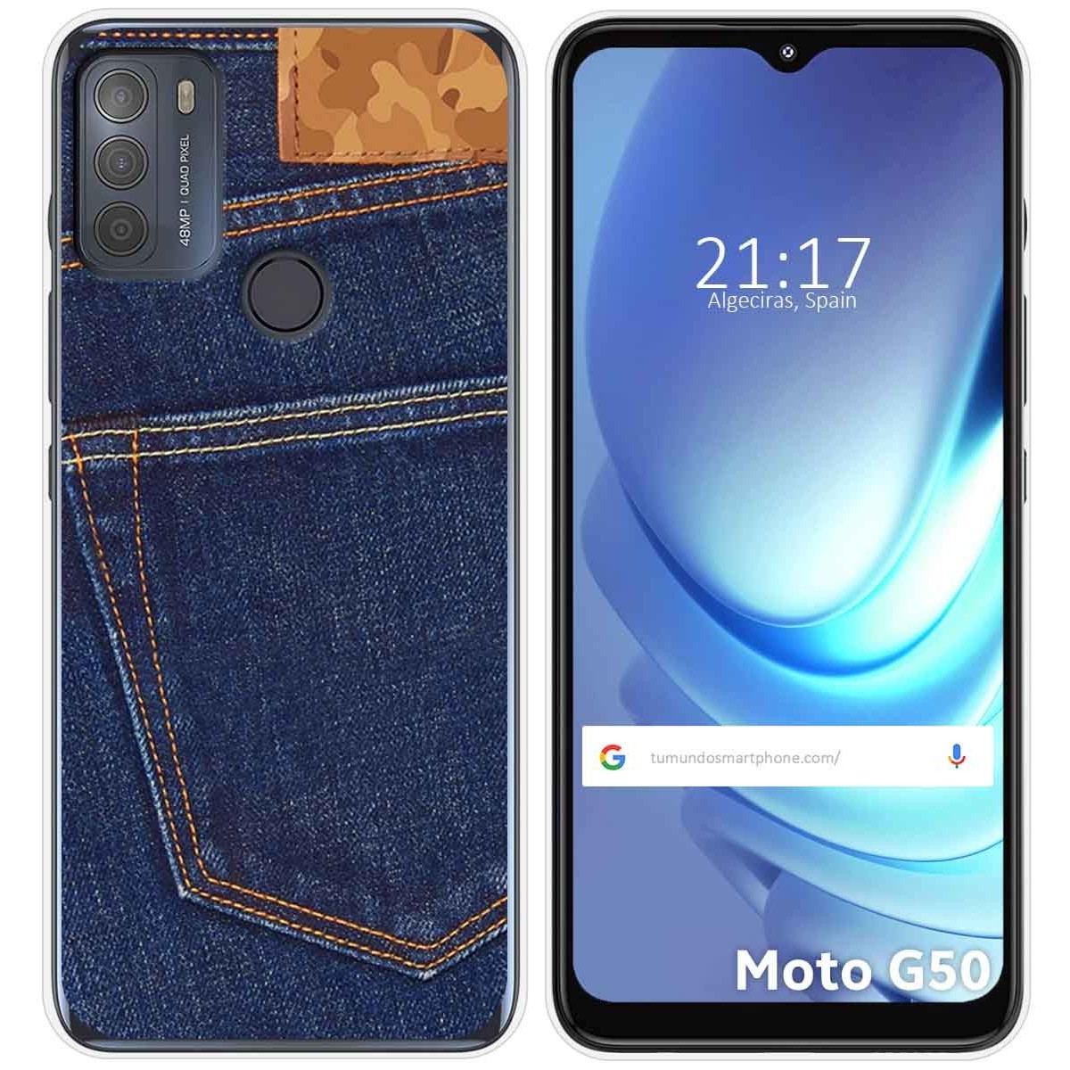 Funda Gel Tpu para Motorola Moto G50 5G diseño Vaquero Dibujos